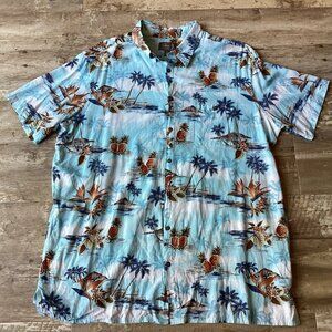 Foundry Supply Co. Mens Short Sleeve Button Down Hawaiian Shirt Size 2XL